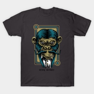 t-shirt-design-maker-featuring-a-monkey-with-a-mustache T-Shirt